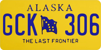 AK license plate GCK306