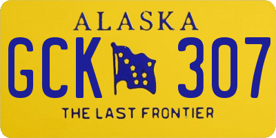 AK license plate GCK307