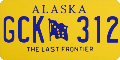 AK license plate GCK312