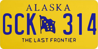AK license plate GCK314