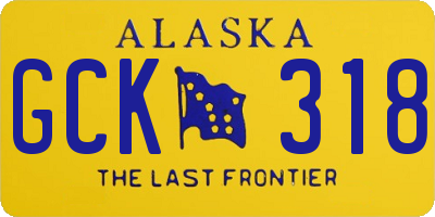 AK license plate GCK318