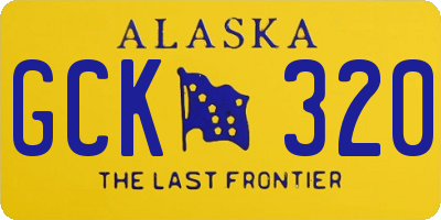 AK license plate GCK320