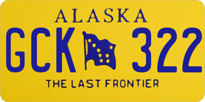 AK license plate GCK322