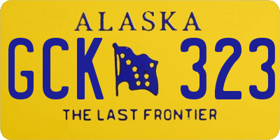 AK license plate GCK323