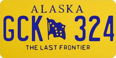 AK license plate GCK324