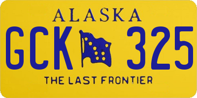 AK license plate GCK325