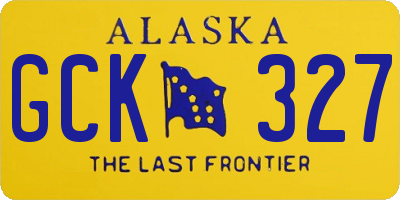 AK license plate GCK327