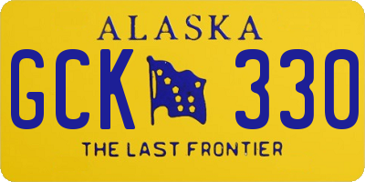 AK license plate GCK330