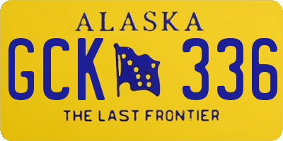 AK license plate GCK336