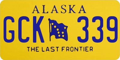AK license plate GCK339