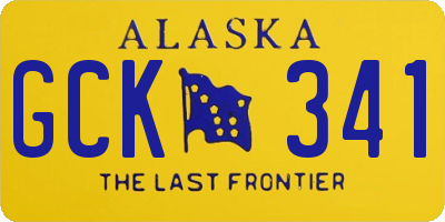 AK license plate GCK341