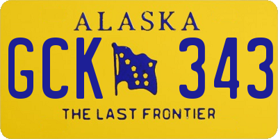 AK license plate GCK343