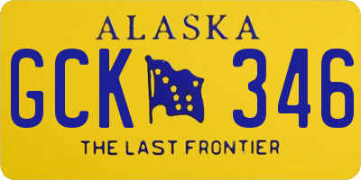 AK license plate GCK346