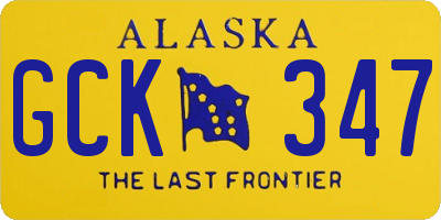 AK license plate GCK347