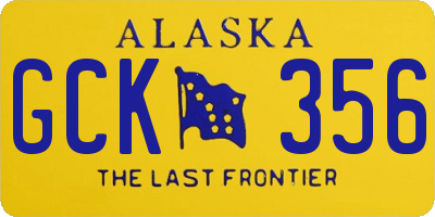 AK license plate GCK356