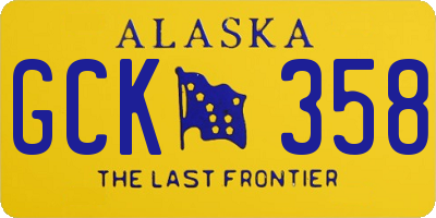 AK license plate GCK358