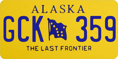 AK license plate GCK359
