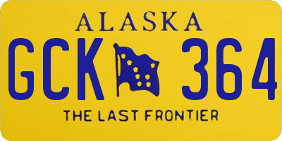 AK license plate GCK364