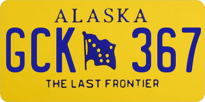 AK license plate GCK367