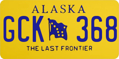 AK license plate GCK368