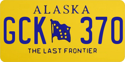 AK license plate GCK370