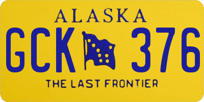 AK license plate GCK376