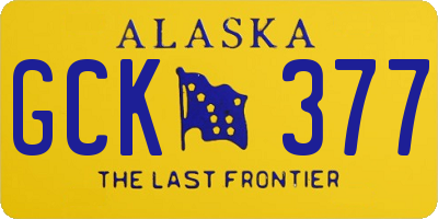 AK license plate GCK377