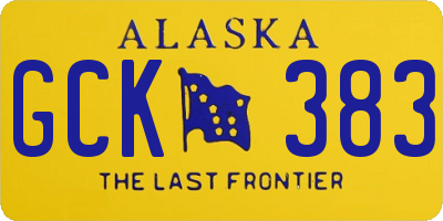 AK license plate GCK383