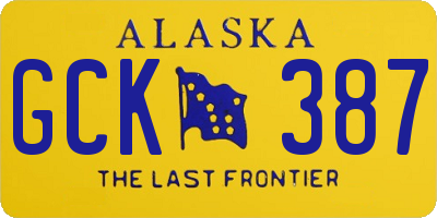 AK license plate GCK387