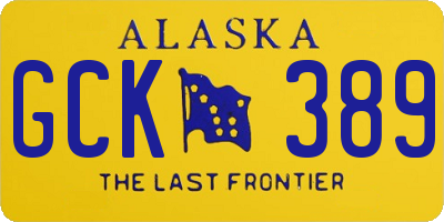 AK license plate GCK389