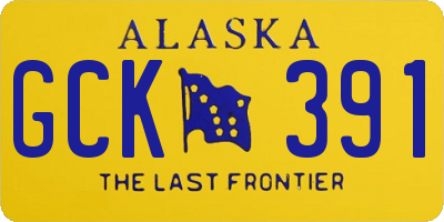 AK license plate GCK391