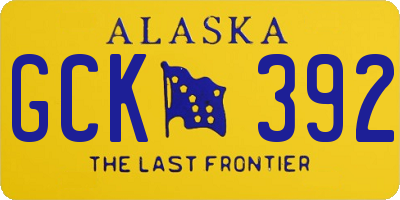 AK license plate GCK392