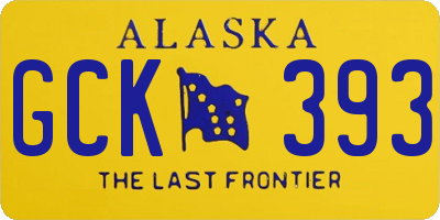 AK license plate GCK393