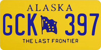 AK license plate GCK397