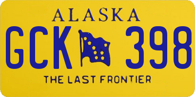 AK license plate GCK398