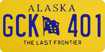 AK license plate GCK401
