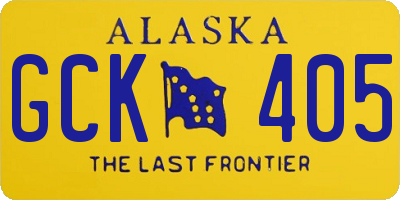 AK license plate GCK405