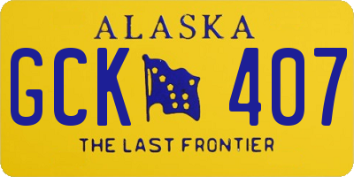 AK license plate GCK407