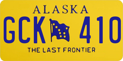 AK license plate GCK410
