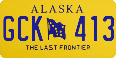 AK license plate GCK413