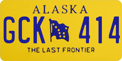 AK license plate GCK414
