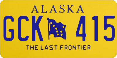 AK license plate GCK415