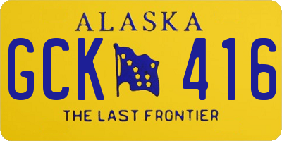 AK license plate GCK416