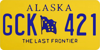AK license plate GCK421