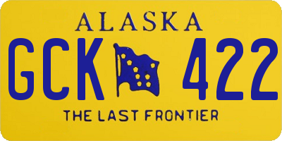 AK license plate GCK422