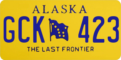 AK license plate GCK423