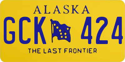 AK license plate GCK424