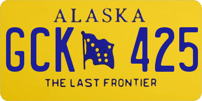 AK license plate GCK425