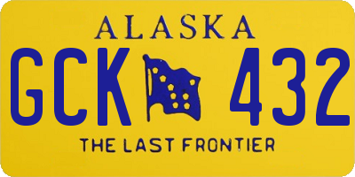 AK license plate GCK432