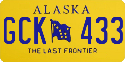 AK license plate GCK433